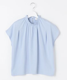 Feroux 【UVケア】スタンドネックフレンチスリーブ Tシャツ