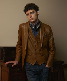 JOSEPH ABBOUD 【キングサイズ・スペインラム使用】 ナチュラルレザージャケット