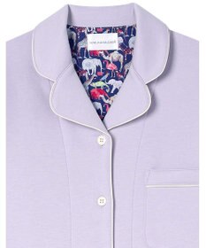 une nana cool 【綿混】ハイゲージダブルエアー 長袖開襟パジャマ MADE WITH LIBERTY FABRIC