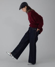 WEGO 【ユニセックス着用ITEM/ウエスト調整可】フレアデニムパンツ