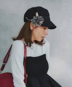 TOCCA 【百田夏菜子さん着用】【サイズ調整可】BELTED GROSGRAIN キャスケット 帽子