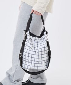LeSportsac CONVERTIBLE BUCKET BAG/モノクラスチェック