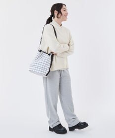 LeSportsac CONVERTIBLE BUCKET BAG/モノクラスチェック