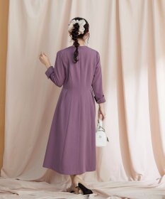 Tiaclasse 【ダブルストレッチ・洗える】フレアワンピース