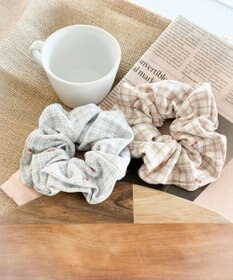 WEGO Lチェリーチェックシュシュ