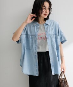 Green Parks シアーデニム２ＷＡＹビックドルマンシャツ