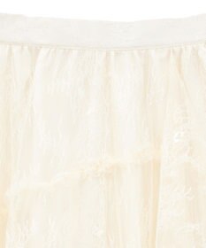 earth music&ecology レースフリルティアードスカート