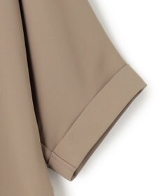 ICB 【接触冷感・UVケア・速乾】BackSatinAmunzen 5分袖バンドカラーブラウス