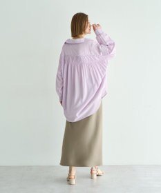 YECCA VECCA バックギャザーロングシャツ