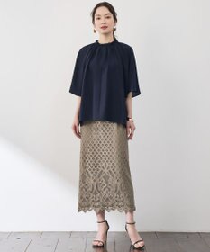 自由区 【SHIHOさん着用・こだわり素材・セットアップ対応】パネルレース スカート