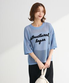 Green Parks テープロゴ透かしニットプルオーバーⅡ