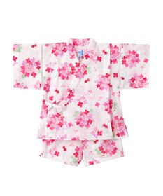 MIKI HOUSE HOT BISCUITS 【ミキハウス】【80-150cm】 アジサイ柄甚平スーツ