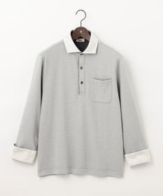 JOSEPH ABBOUD 【人気！多機能ポロシャツ】ペイズリー柄　ウィンターダディポロシャツ