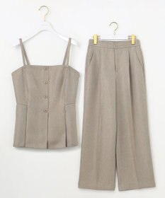 ANY SIS L 【洗える】ビスチェ & ワイドパンツ セット