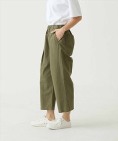 caqu color linen wide cropped コットンリネンクロップド丈ワイドパンツ