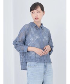 earth music&ecology レースショートシャツ