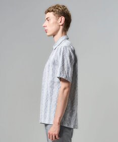 JOSEPH HOMME 【新柄】ストライプジャガードストレッチ 　レギュラーカラー半袖シャツ