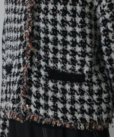 GRACE CONTINENTAL ツイードニットショートカーディガン