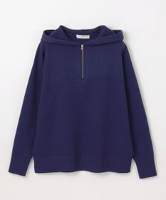 ANY L ハーフジップニットフーディー