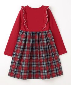 ANY KIDS チェック柄 ドッキング ワンピース