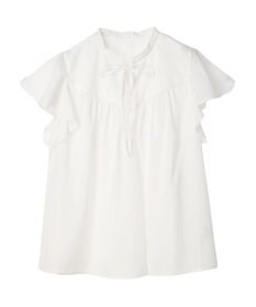 earth music&ecology ギャザーフレンチスリーブブラウス