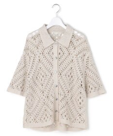 23区 【先行予約】エンブロイダリーレース ポロ ニット