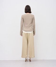 uncrave シャイニーダブルサテン ワイドパンツ