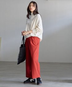 ANY L スウェットライクハーフジップニット