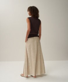 ATON LINEN VELVET | サイドスリットスカート