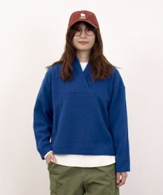 J.PRESS YORK STREET 【WOMEN】ウールカシミヤ 変形Vネック ニット
