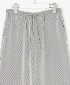 J.PRESS LADIES 【洗える】エアロツイルストライプ イージーパンツ