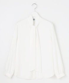 J.PRESS LADIES 【洗える】ヌーディスバックサテン ボウタイ ブラウス