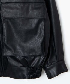 WEGO ヴィンテージライクFレザーBIGブルゾン