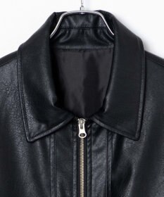 WEGO ヴィンテージライクFレザーBIGブルゾン