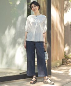 J.PRESS LADIES S 【洗える】ウォッシャブルキュプラツイル ボートネック ブラウス