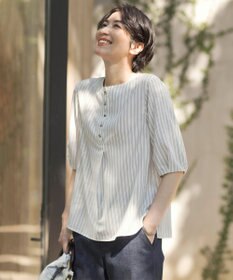 J.PRESS LADIES S 【洗える】ウォッシャブルキュプラツイル ボートネック ブラウス