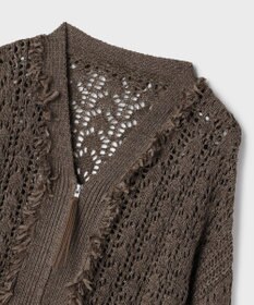 GRACE CONTINENTAL zipミドルニットカーディガン