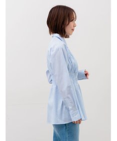 Te chichi ペプラムシャーリングシャツブラウス