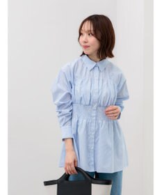 Te chichi ペプラムシャーリングシャツブラウス