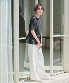 #Newans 【撥水・吸水速乾】コンビネーションペプラムチュニックカットソー