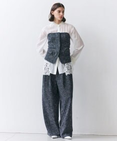 BEIGE， TRIPHANE / バックニットツイードビスチェ