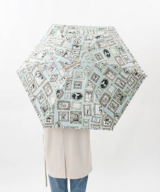 AURORA 【 Beaurance （ビューランス）】プリント額縁柄晴雨兼用傘（折りたたみ傘）