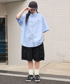 WEGO 【ユニセックス着用ITEM/MLサイズ展開】オックスフォードワンポイントシャツ（SS）