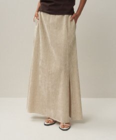 ATON LINEN VELVET | サイドスリットスカート