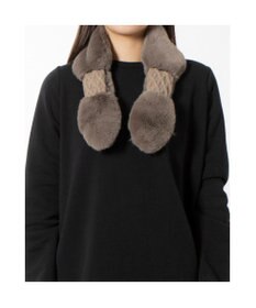 UNBILLION カシュネ cache nez / ニット×フェイクファーマフラー