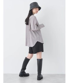 earth music&ecology スタンドフリルシャツ