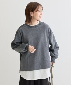 Green Parks フリース袖リブドッキングプルオーバーⅡ