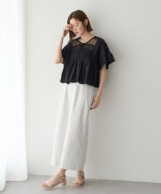 YECCA VECCA 刺繍レースブラウス