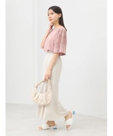 earth music&ecology フレア袖レースプルオーバー