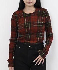 crêprie tsumori chisato creperie LONG SLEEVES T-SHIRT -TARTAN CHECK クレプリ タータンチェック長袖Tシャツ